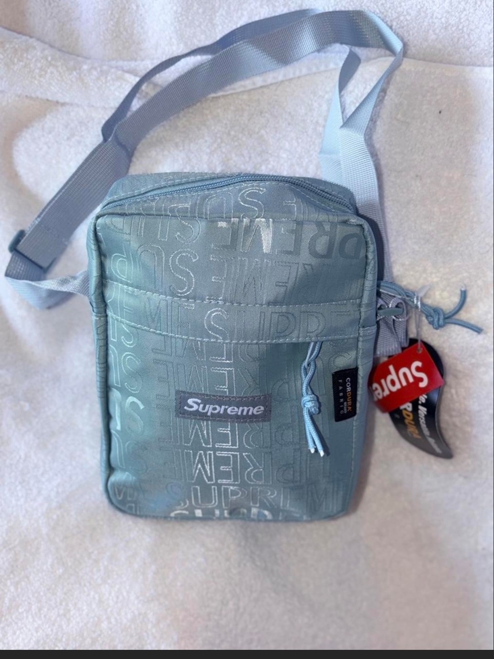 Supreme Powder Blue Logo Crossbody Bag